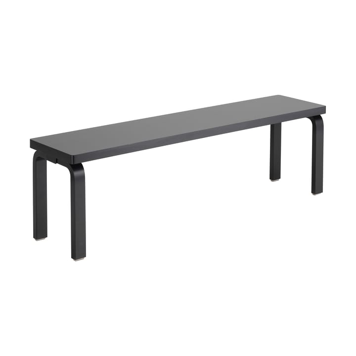 168B bänk - Solid seat black lacquered - Artek