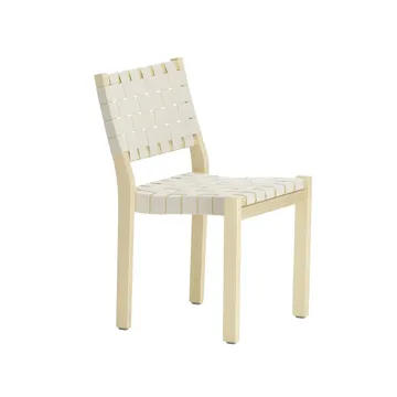 611 stol linnegjord - Vit-Natur-Naturlackad björk - Artek