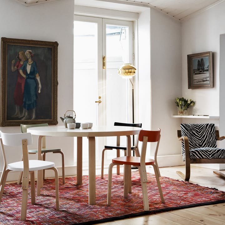 69 stol, Orange-Björkstativ Artek