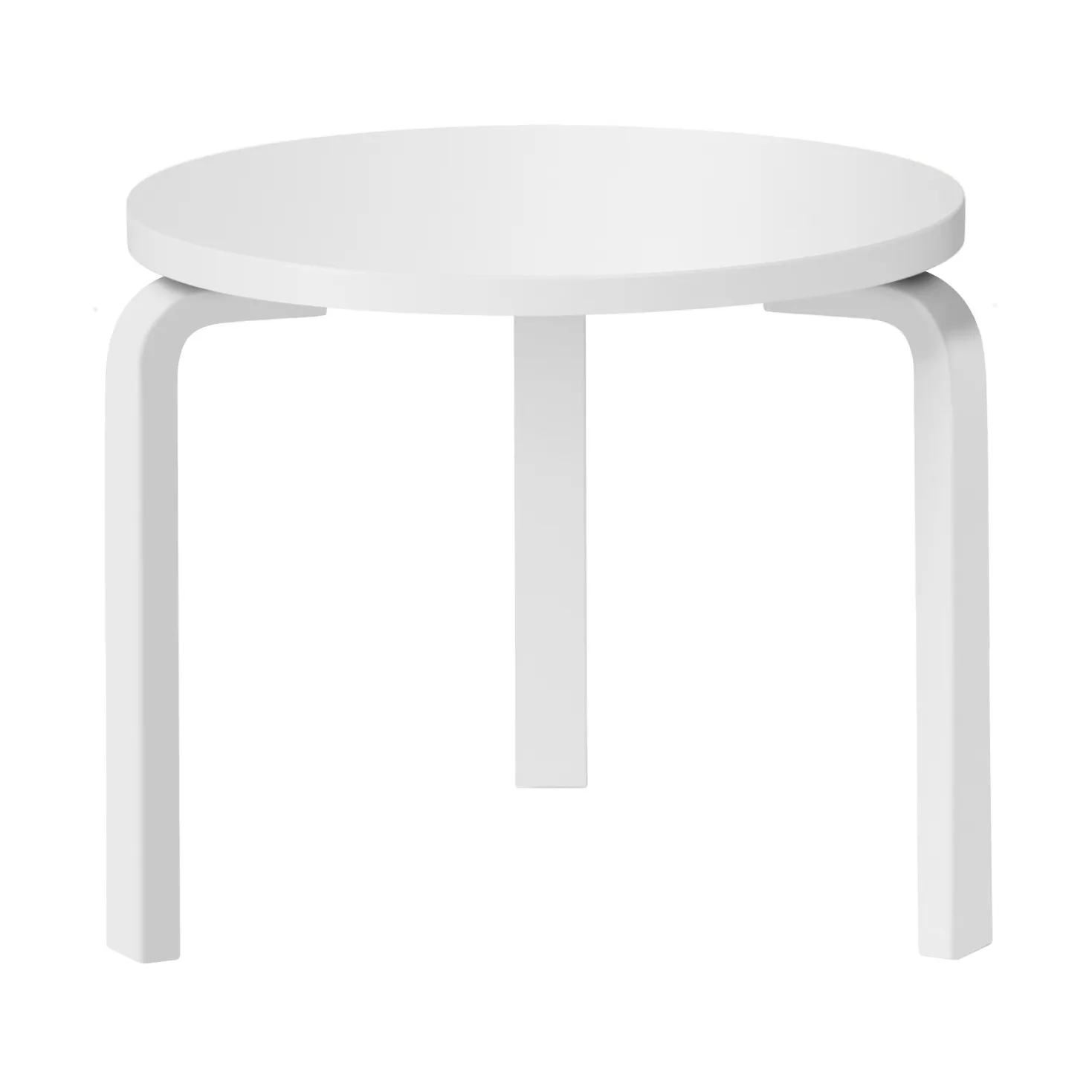 90D soffbord, Vitlackerad björk Artek