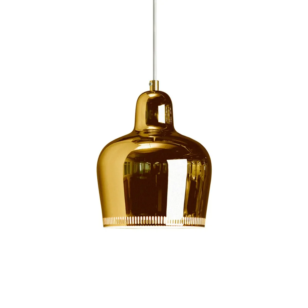 A330S Golden Bell pendel, Mässing-Vit Artek