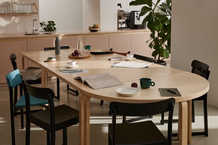 Aalto 84 matbord, Top birch veneer-natural lacquered Artek