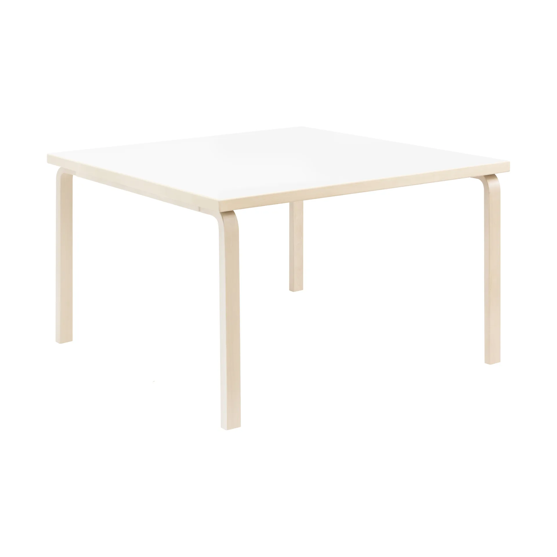 Aalto 84 matbord, Top IKI white HPL-natural lacquered Artek