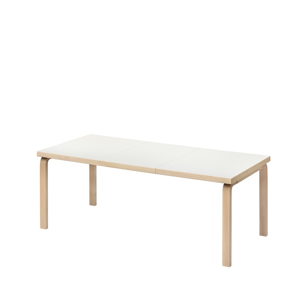 Artek Aalto 97 utdragbart matbord Vit laminat-Björkben 1 ilägg
