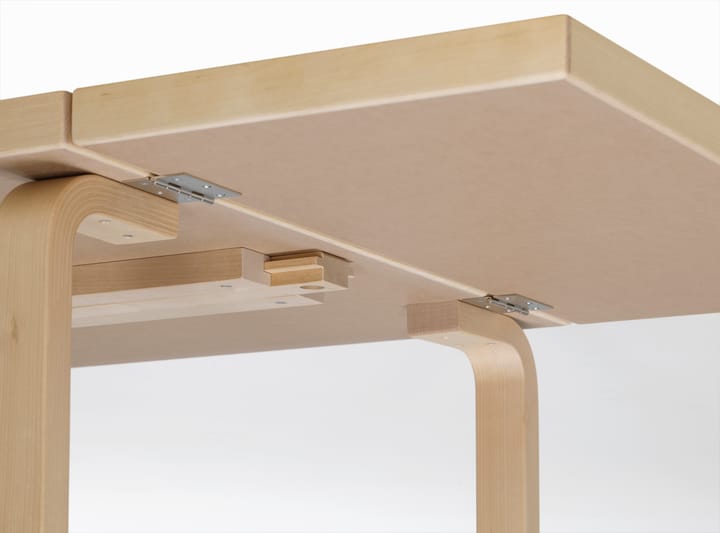Aalto Table foldable DL81C matbord, Top black linoleum-natural lacquered Artek