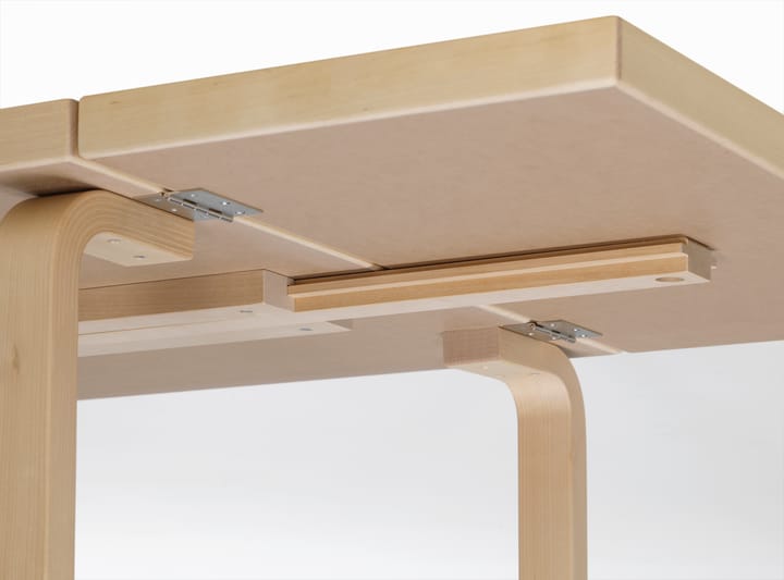 Aalto Table foldable DL81C matbord, Top black linoleum-natural lacquered Artek