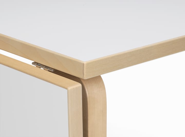 Aalto Table foldable DL81C matbord, Top IKI white HPL-natural lacquered Artek