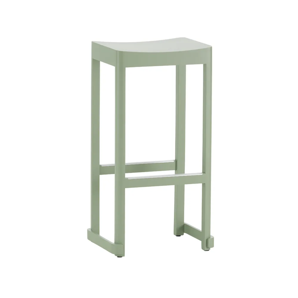 Atelier barpall, Grönlackerad björk-H75 cm Artek