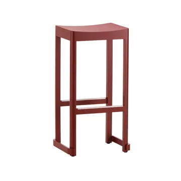 Atelier barpall - Mörkrödlackerad björk-H75 cm - Artek