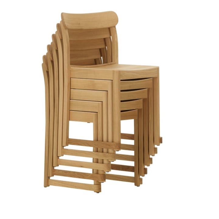Atelier stol, Mörkrödlackerad bok Artek
