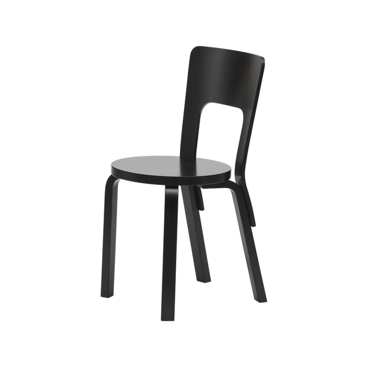 Chair 66 stol - Svartlackerad björk - Artek