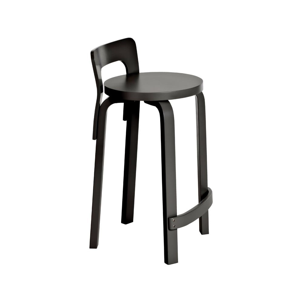 Artek K65 barstol Svartlackerad björk | Skandinavisk Design | Barstolar | Svart