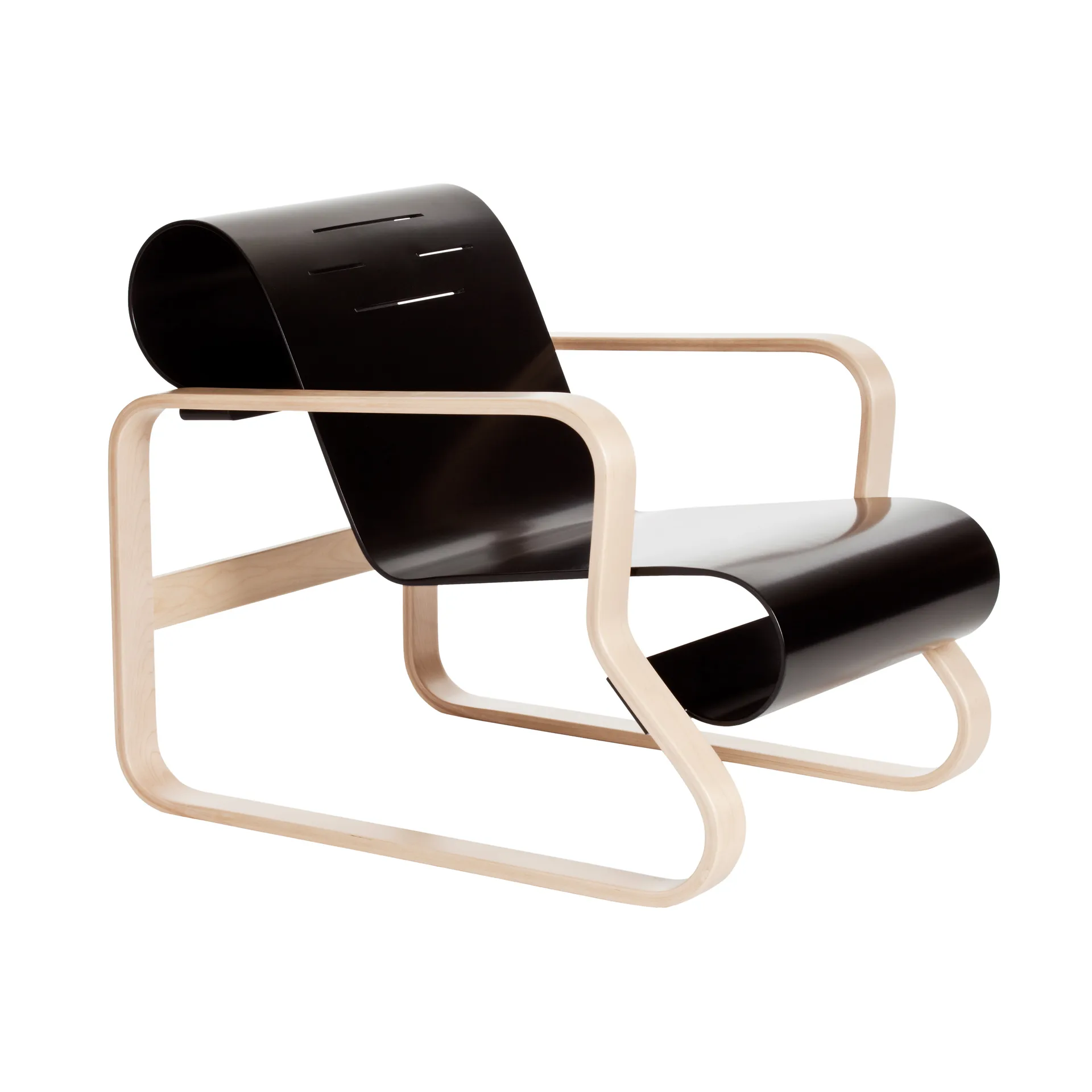 Paimio 41 fåtölj, Svartlackerad björk-björk Artek