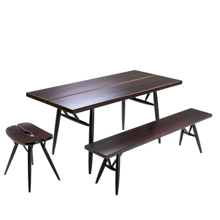 Pirkka matbord - Mörkbrun betsad 150x80 cm - Artek