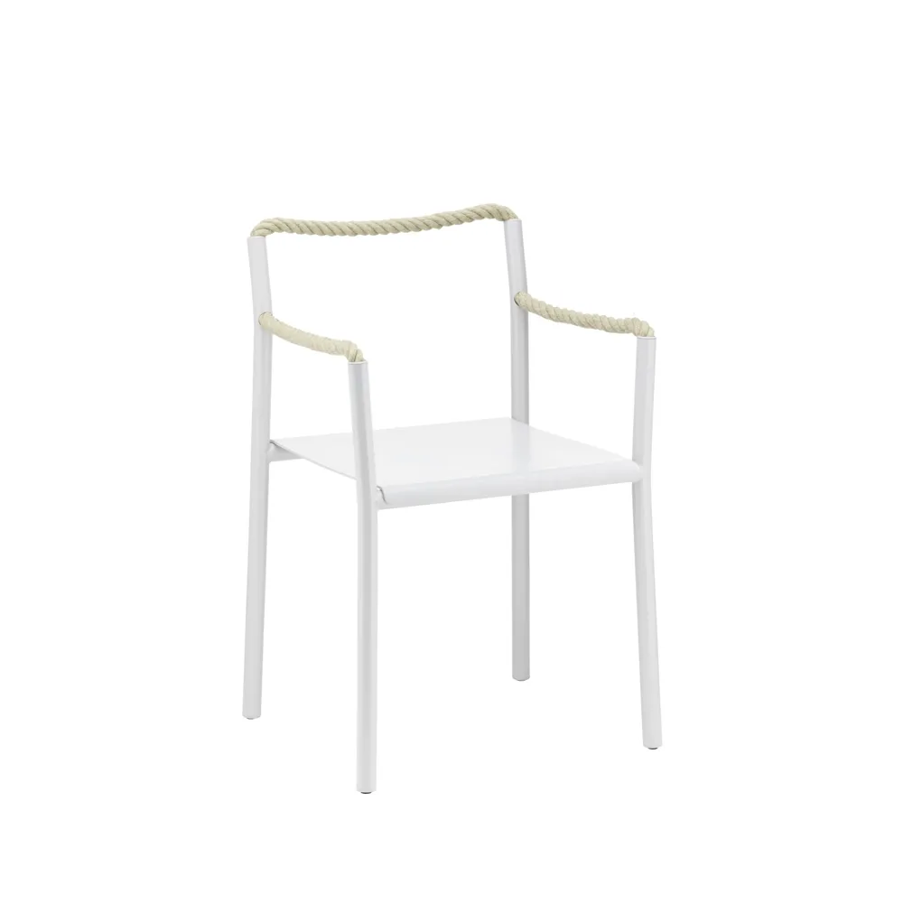 Rope stol, Ljusgrå pulverlack-Grå lack Artek