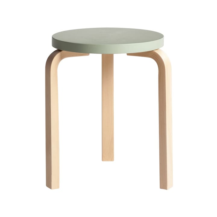 Stool 60 pall 3 st ben - Grön-Björk - Artek