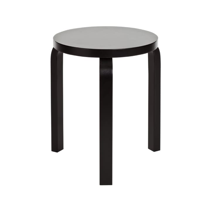 Stool 60 pall 3 st ben - Svart lack - Artek