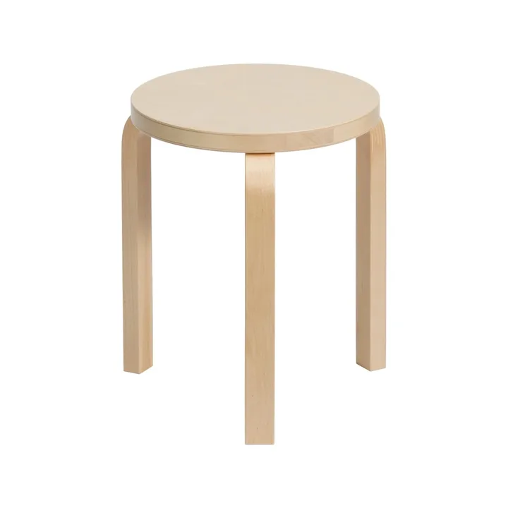 Stool 60 rund pall 3 st ben - Björk, Ø38x44 cm - Artek