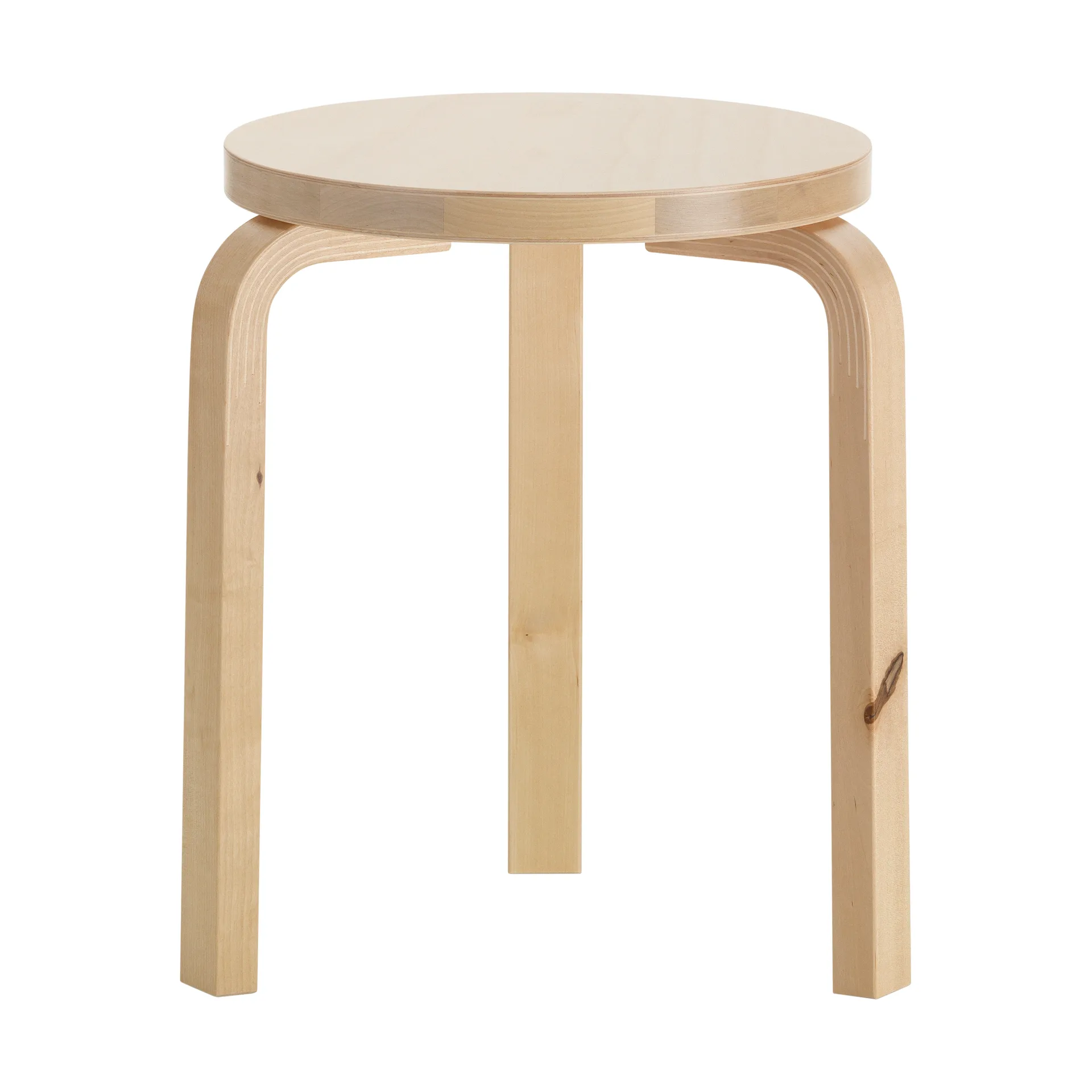 Stool 60 Villi rund pall jubileumsutgåva 90 år, Björk, Ø38x44 cm Artek