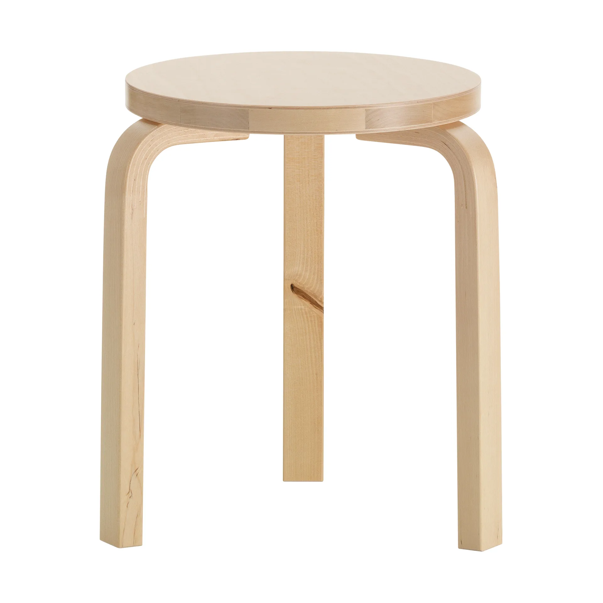 Stool 60 Villi rund pall jubileumsutgåva 90 år, Björk, Ø38x44 cm Artek