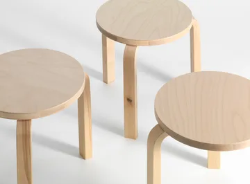 Stool 60 Villi rund pall jubileumsutgåva 90 år - Björk, Ø38x44 cm - Artek