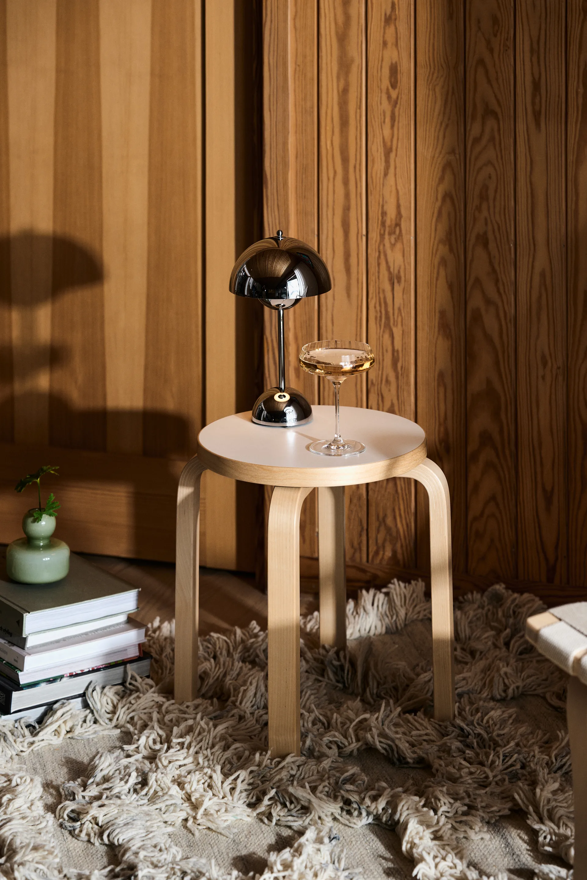 Stool E60 pall 4 st ben, Naturlackerad björk-Björk Artek