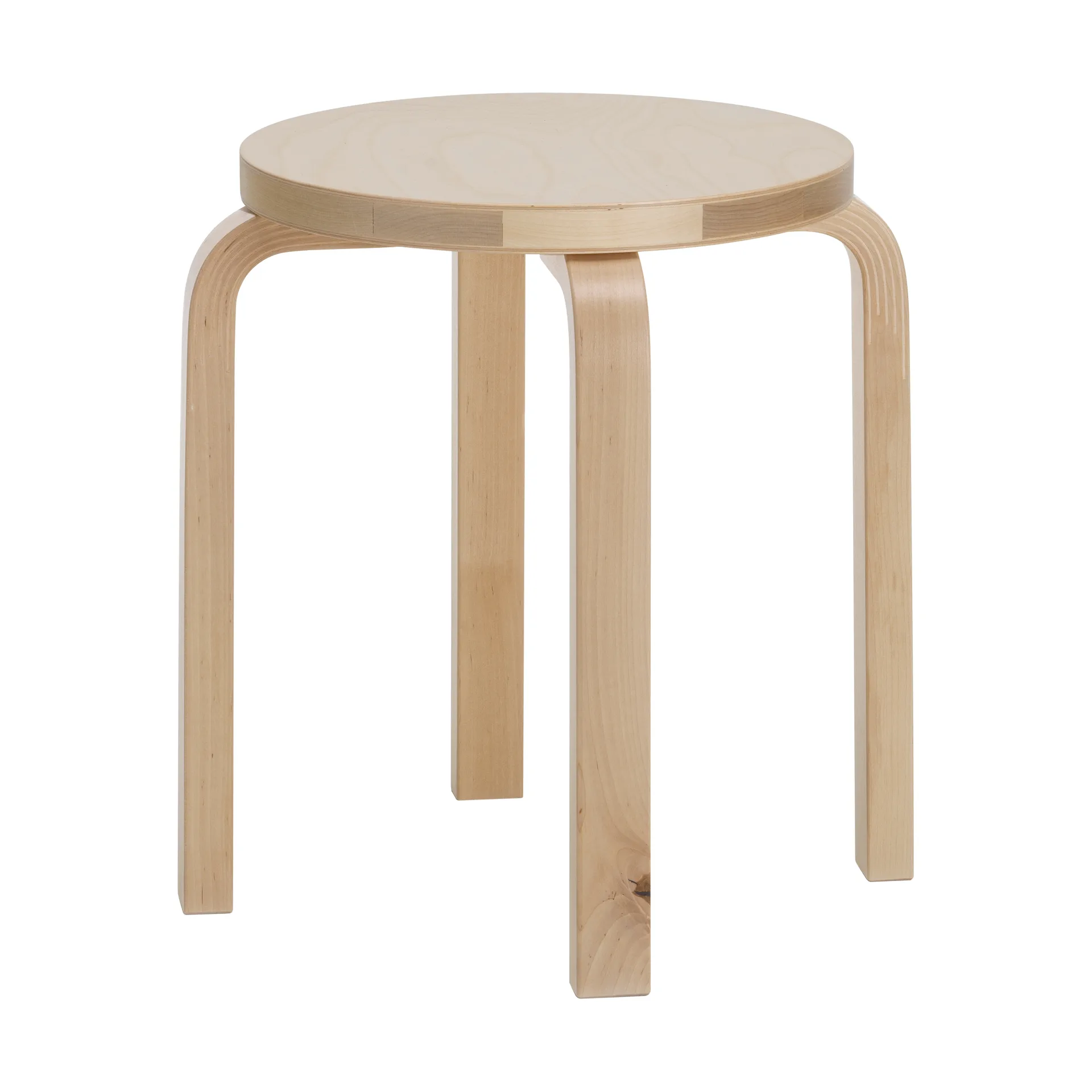 Stool E60 pall, Birch-wild birch Artek