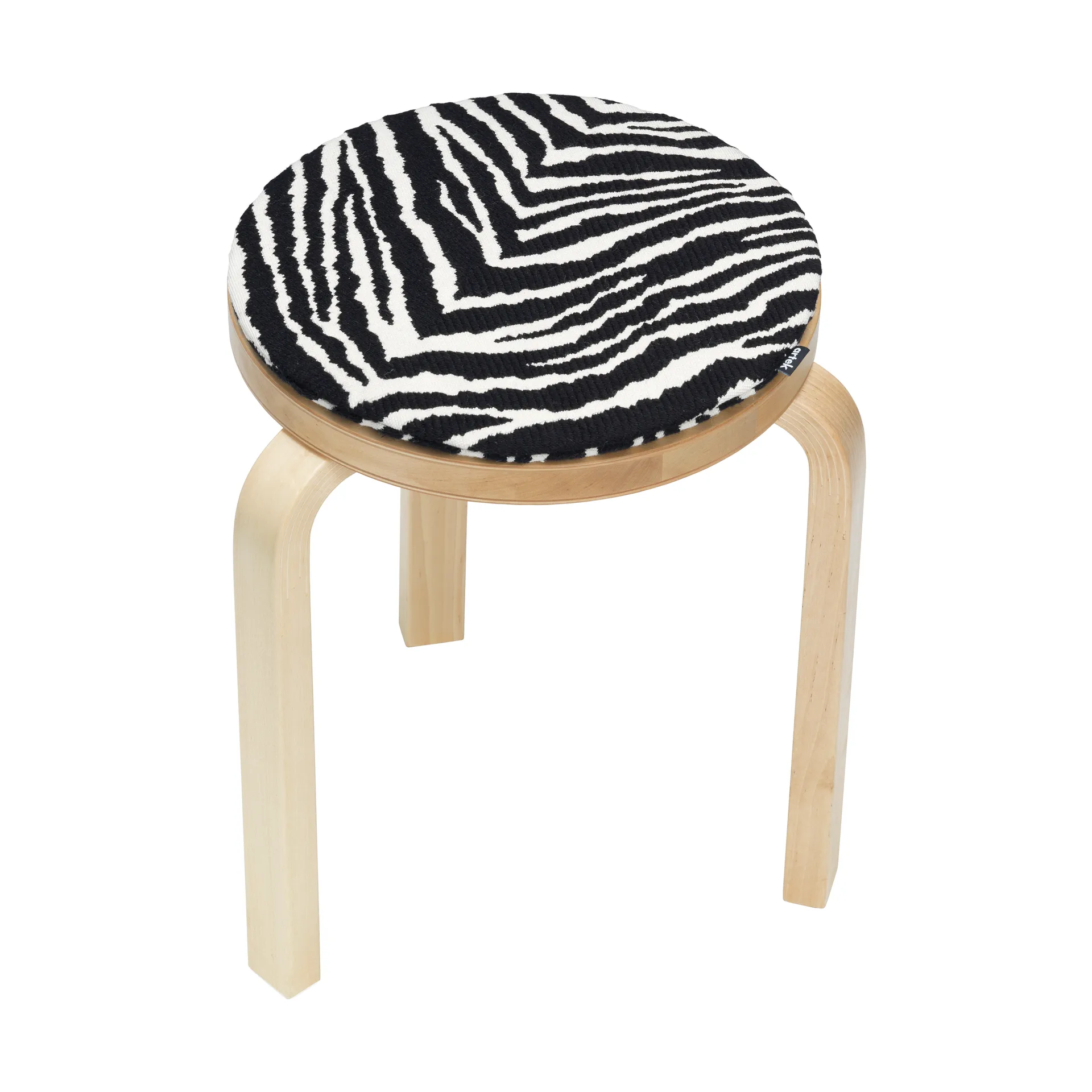 Zebra sittdyna Ø34 cm, Svart-vit Artek