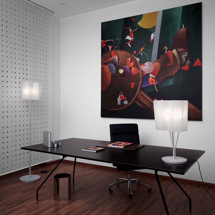 Logico bordslampa - silk, led, grå aluminium stativ - Artemide