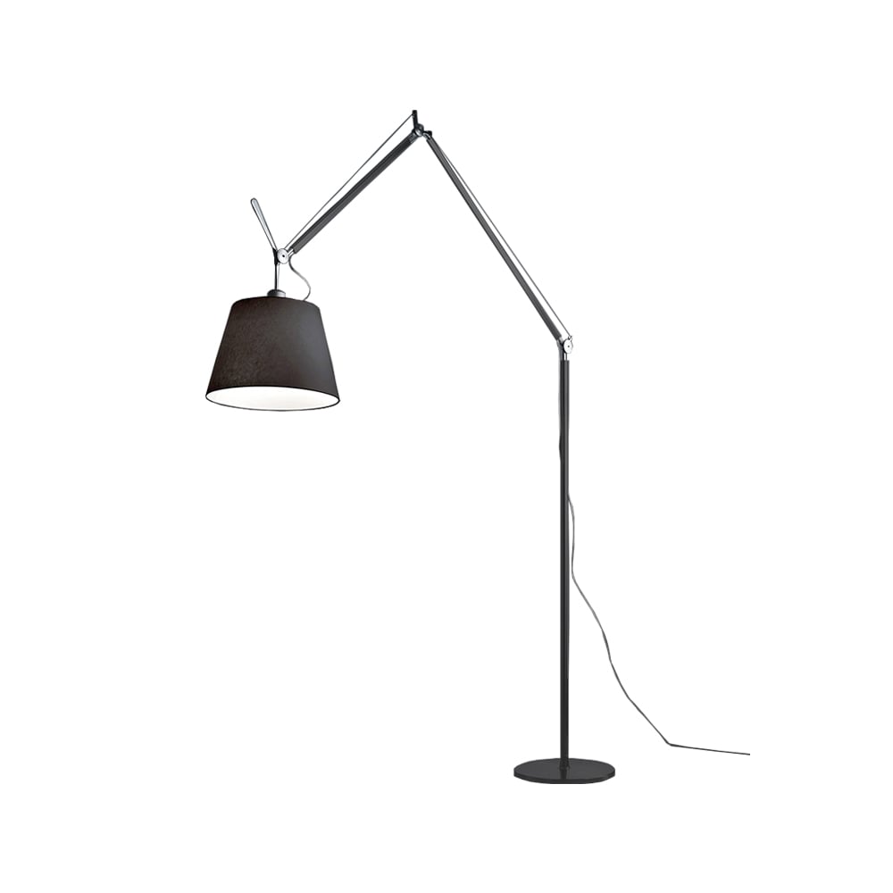 Artemide Tolomeo Mega golvlampa Black-black o42 cm | Skandinavisk Design | Golvlampor | Svart