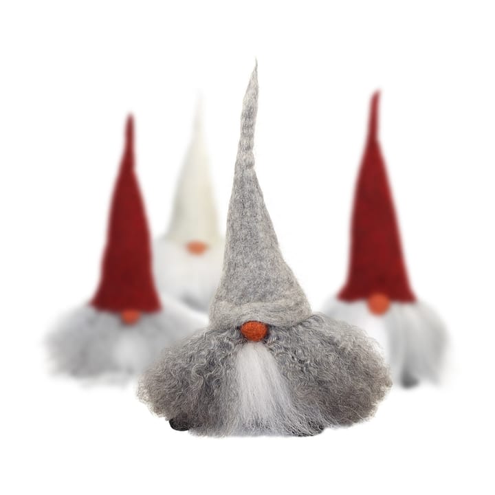 Valter tomte, röd/grå Åsas tomtebod