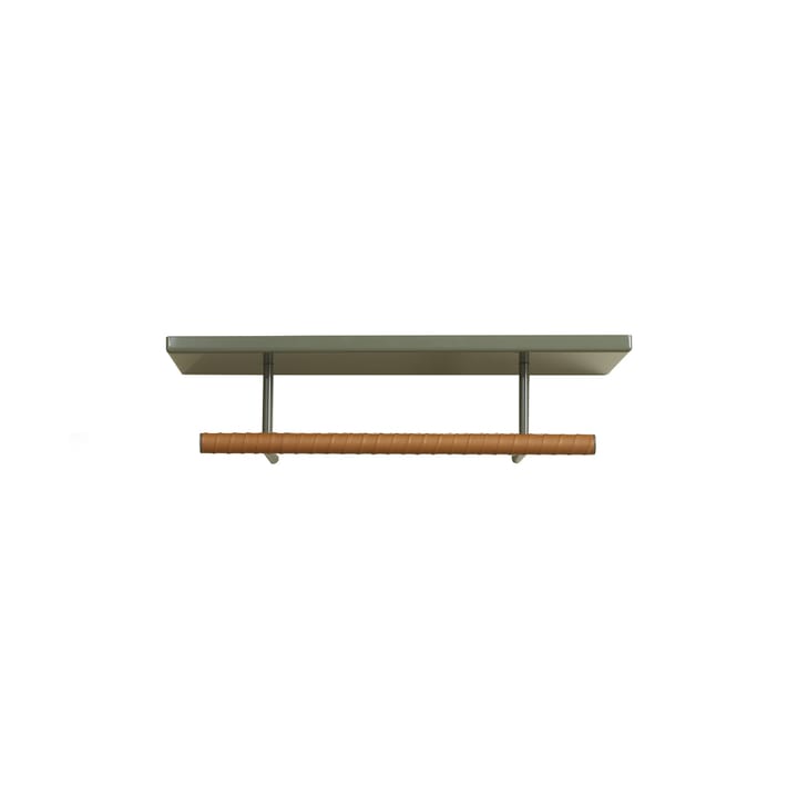 Belle hatthylla - green khaki, 90, läder cognac, topphylla p4 - Asplund