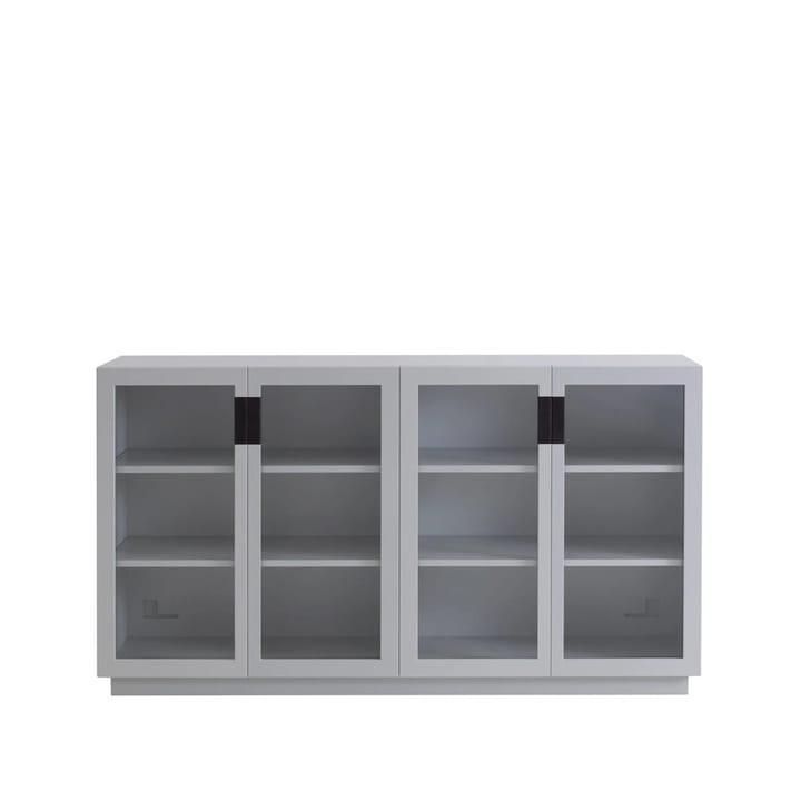 Frame 160 Medium vitrinskåp - light grey, glasdörrar, 42 cm, black - Asplund