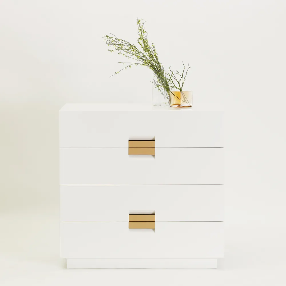 Frame medium byrå, light grey, läder natural Asplund