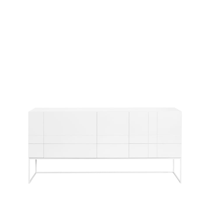 Kilt Light 180 sideboard - white, 3 dörrar, 2 lådor - Asplund