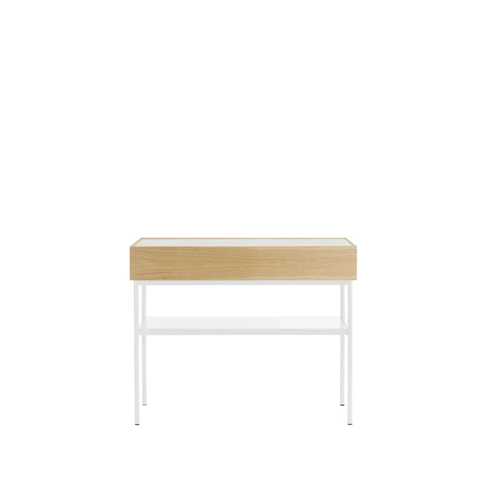 Luc 100 konsolbord, Vitbetsad ek-Carrara marmor, P2 Asplund