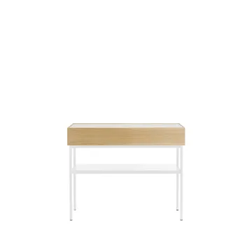 Luc 100 konsolbord - Vitbetsad ek-Carrara marmor, P2 - Asplund