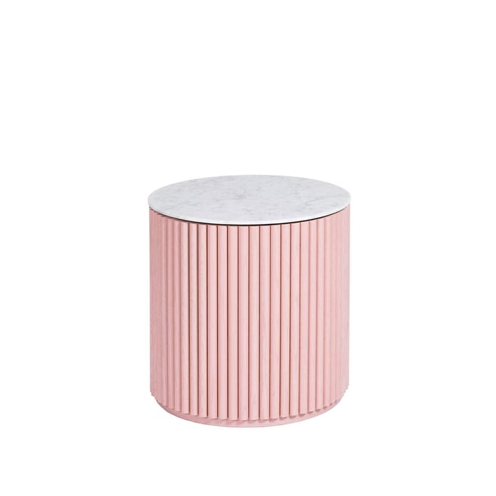 Petit Palais sidobord - dusty pink, h42, topp carraramarmor - Asplund