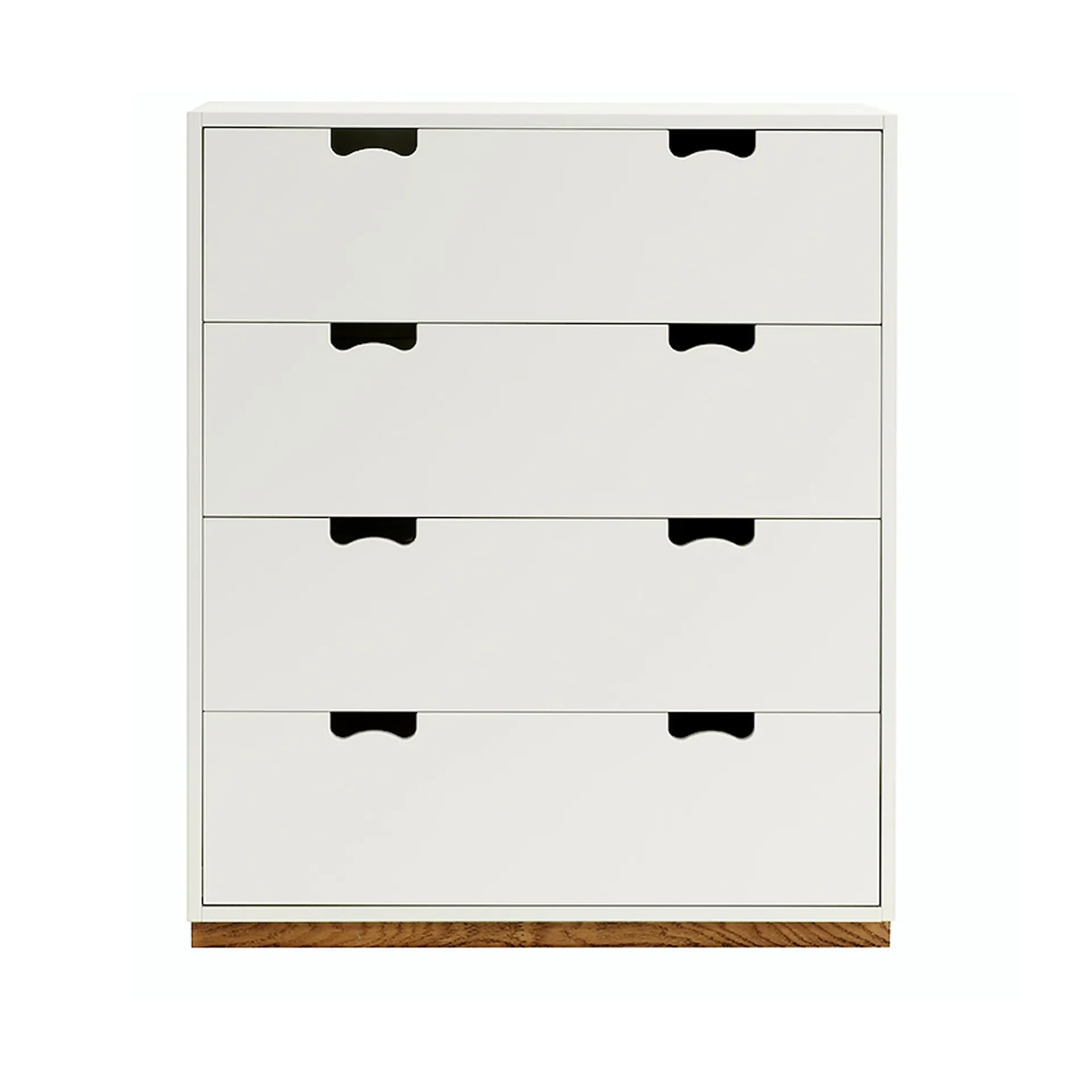 Snö A byrå, white, eksockel Asplund