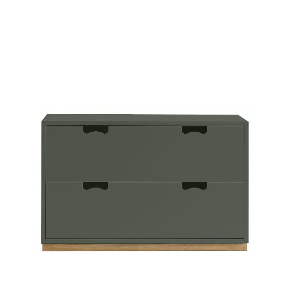 Asplund Snö A2 byrå green khaki, eksockel | Skandinavisk Design | Byråer | Grön