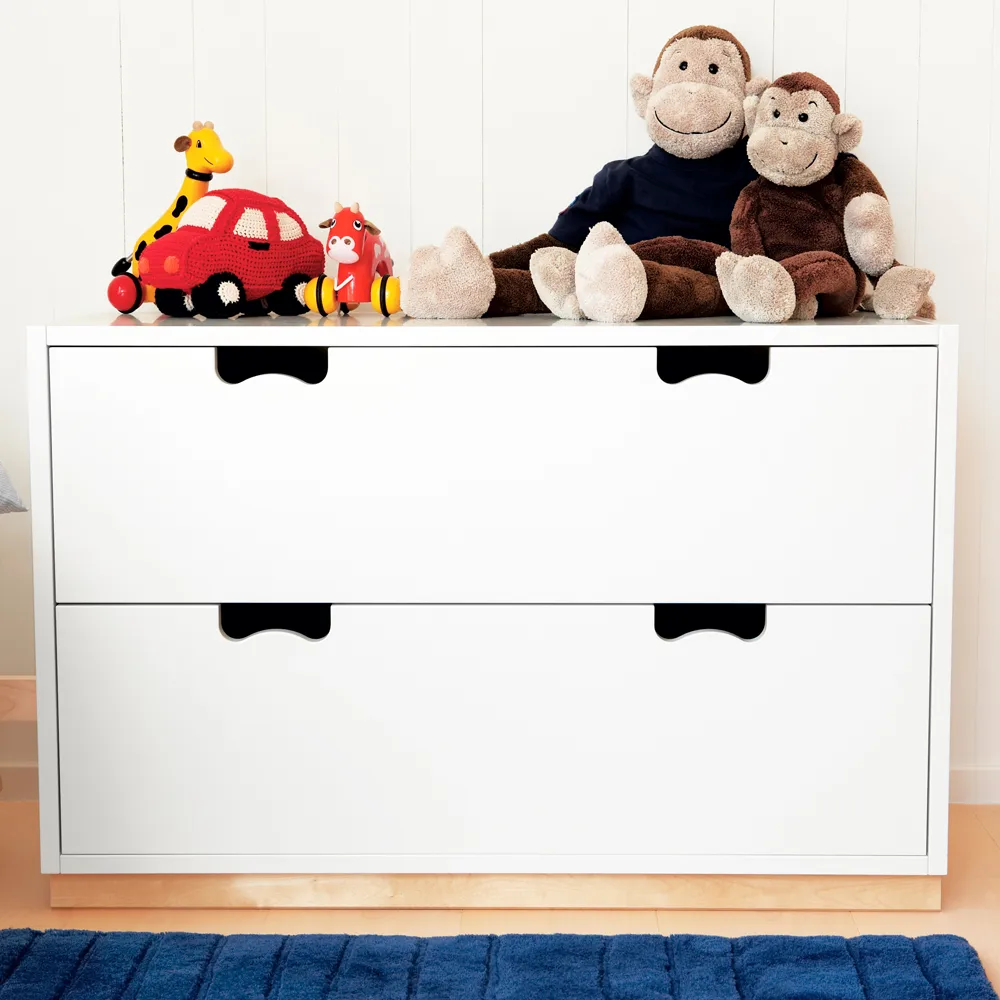 Snö A2 byrå, light grey, björksockel Asplund