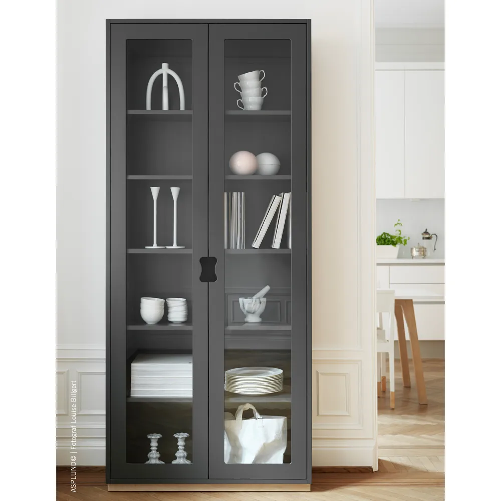 Snö A3 byrå, nordic blue, björksockel Asplund