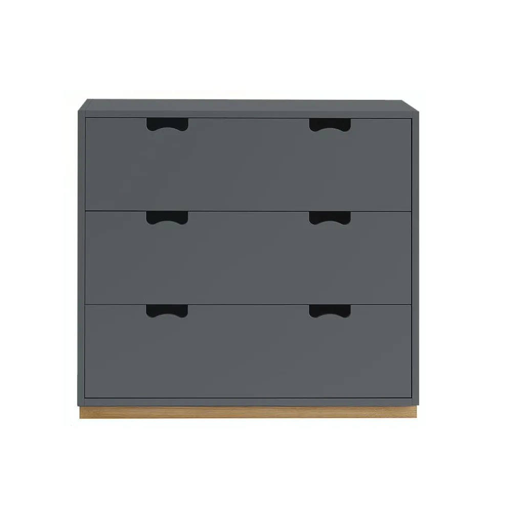 Snö A3 byrå, storm grey, eksockel Asplund