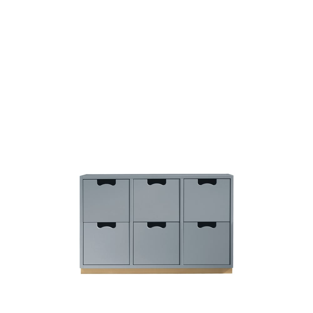 Asplund Snö B2 byrå nordic blue, björksockel | Skandinavisk Design | Byråer | Blå