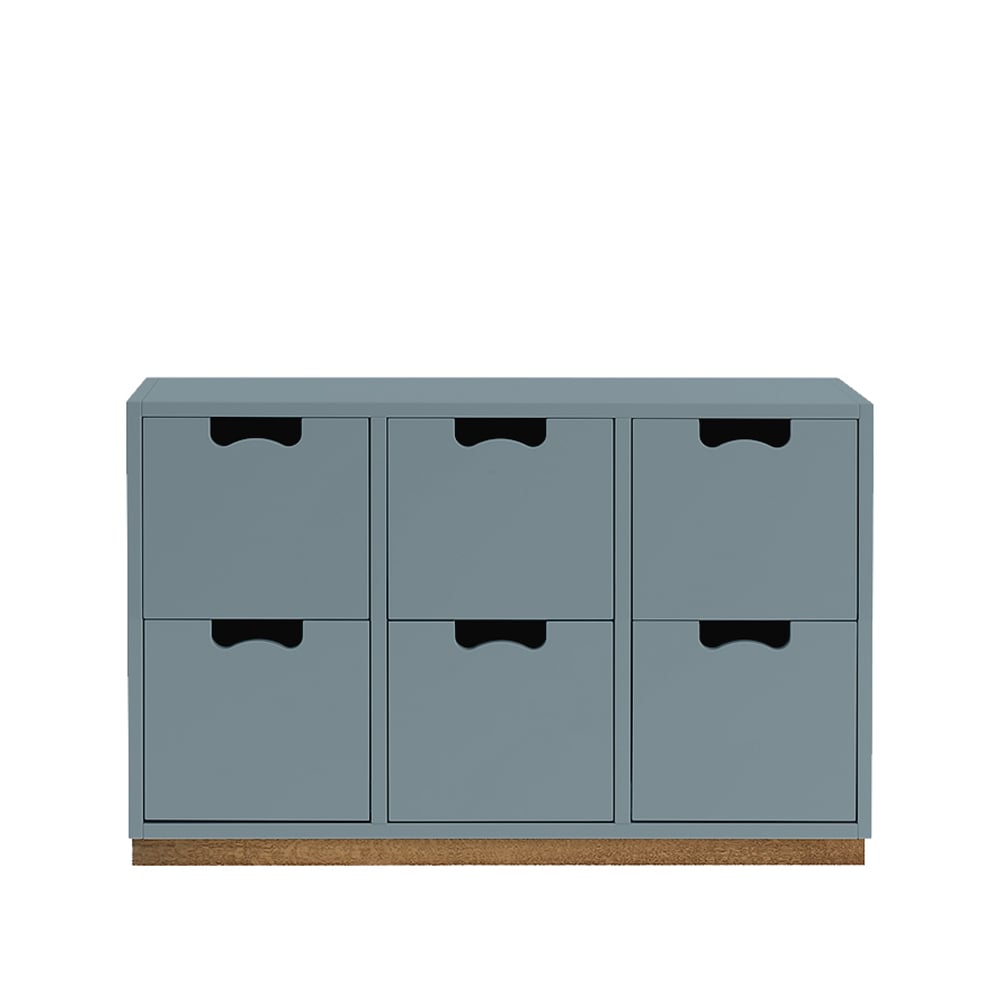Asplund Snö B2 byrå nordic blue, eksockel | Skandinavisk Design | Byråer | Blå