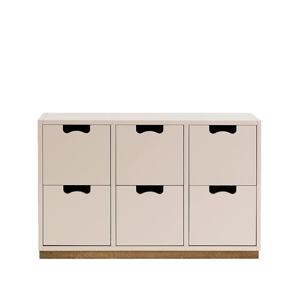 Snö B2 byrå, rose, eksockel Asplund