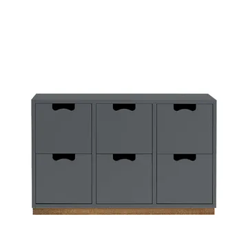 Snö B2 byrå - storm grey, eksockel - Asplund