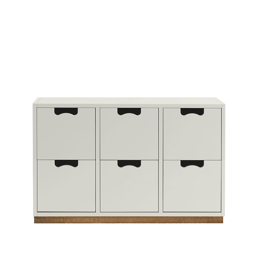 Asplund Snö B2 byrå white, eksockel | Skandinavisk Design | Byråer | Vit