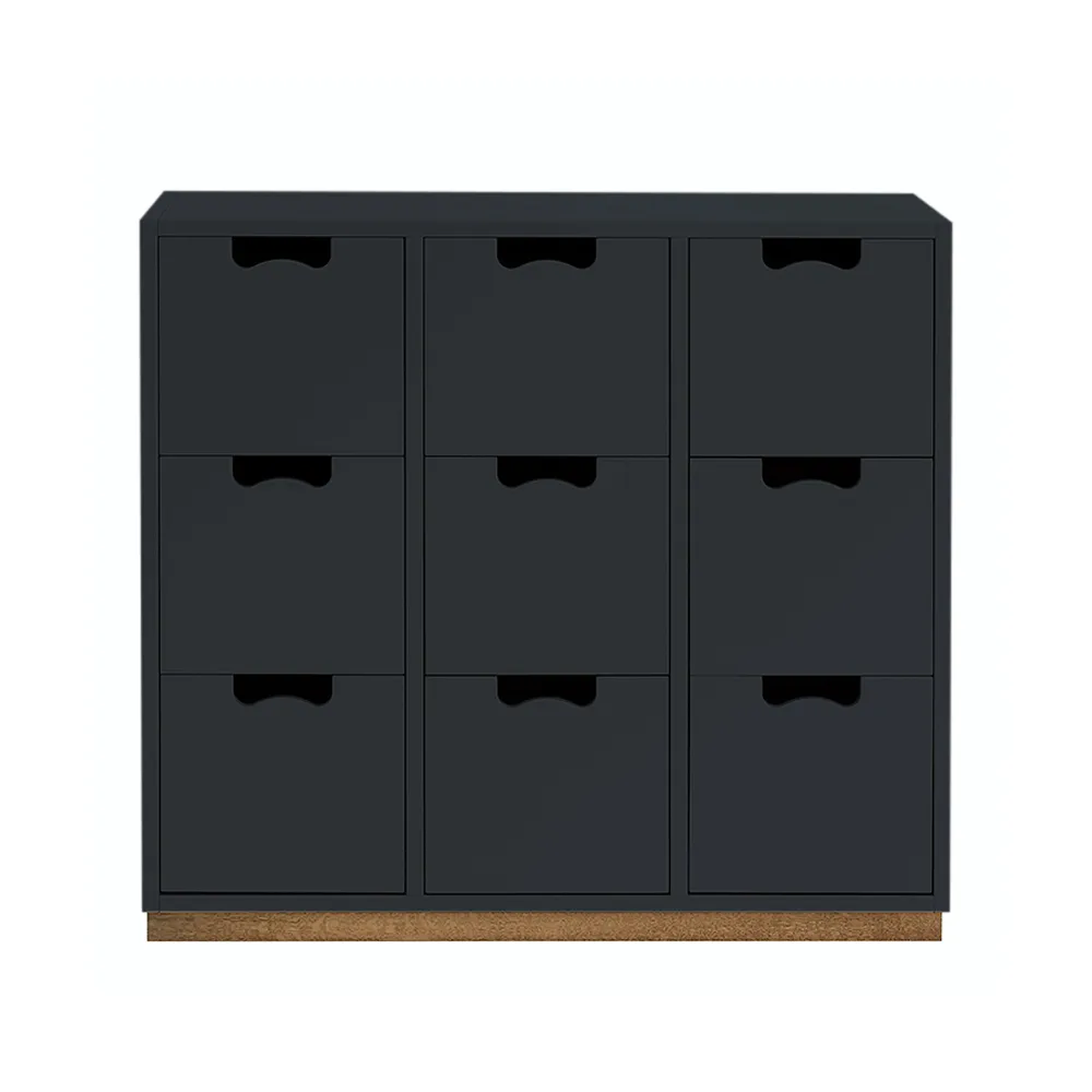 Snö B3 byrå, char grey, eksockel Asplund