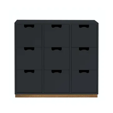 Snö B3 byrå - char grey, eksockel - Asplund